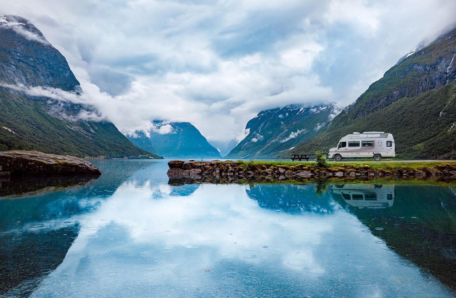 Scenic caravan adventure